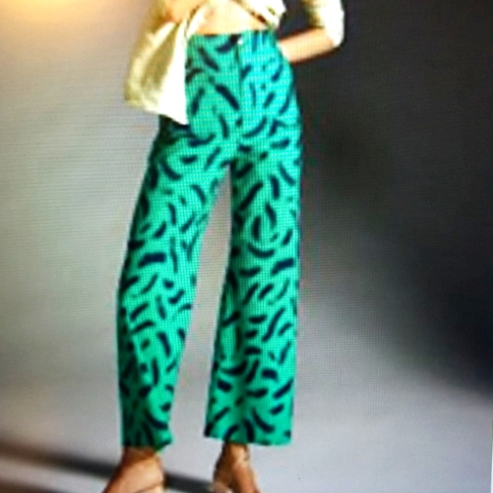 Anthropologie Maeve the Colette Cropped Wide-Leg Pants